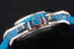 Hublot replica big bang chrono lady rose gold celeste strip rubber orologio replica copia 4us330 - immagine 7