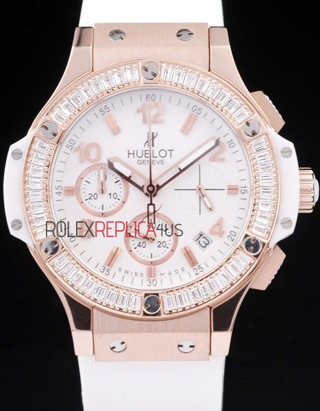 virtuemart_product_4390rolex-replica-orologi-copia-imitazione-rolex-omega Hublot replica big bang chrono lady rose gold white dial strip rubber orologio replica copia 4us331 - immagine 1