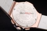 Hublot replica big bang chrono lady rose gold white dial strip rubber orologio replica copia 4us331 - immagine 8