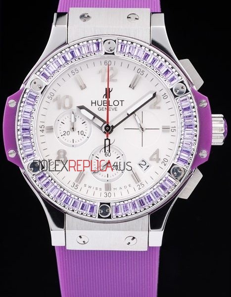 virtuemart_product_4408rolex-replica-orologi-copia-imitazione-rolex-omega Hublot replica big bang chrono lady rose gold viola strip rubber orologio replica copia 4us332 - immagine 1