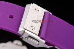 Hublot replica big bang chrono lady rose gold viola strip rubber orologio replica copia 4us332 - immagine 10