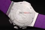 Hublot replica big bang chrono lady rose gold viola strip rubber orologio replica copia 4us332 - immagine 9