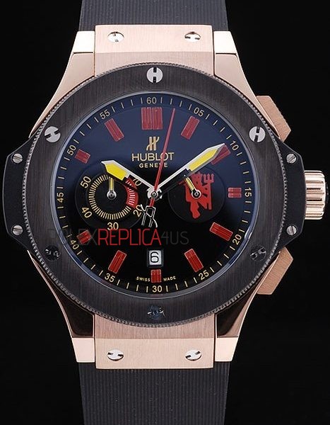 virtuemart_product_4443rolex-replica-orologi-copia-imitazione-rolex-omega Hublot replica big bang chrono rose gold black dial manchester united limited edition orologio replica copia 4us336 - immagine 1