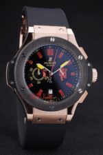 Hublot replica big bang chrono rose gold black dial manchester united limited edition orologio replica copia 4us336 - immagine 4