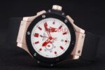Hublot replica big bang chrono rose gold white dial manchester united limited edition orologio replica copia 4us337 - immagine 6