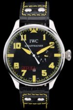 IWC replica 7days power reserve yellow platinum strip leather imitazione replica orologi 4us345 - immagine 3