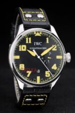 IWC replica 7days power reserve yellow platinum strip leather imitazione replica orologi 4us345 - immagine 4
