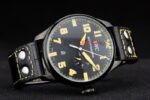 IWC replica 7days power reserve yellow pro-hunter strip leather imitazione replica orologi 4us346 - immagine 5