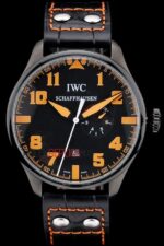 IWC replica 7days power reserve orange pro-hunter strip leather imitazione replica orologi 4us347 - immagine 3