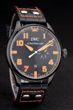 IWC replica 7days power reserve orange pro-hunter strip leather imitazione replica orologi 4us347 - immagine 4
