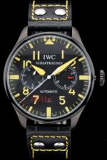 IWC replica 7days power reserve yellow pro-hunter strip leather imitazione replica orologi 4us349 - immagine 3