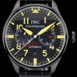IWC replica 7days power reserve yellow pro-hunter strip leather imitazione replica orologi 4us349