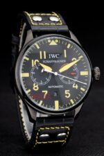 IWC replica 7days power reserve yellow pro-hunter strip leather imitazione replica orologi 4us349 - immagine 4