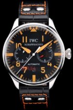 IWC replica 7days power reserve orange platinum strip leather imitazione replica orologi 4us350 - immagine 3
