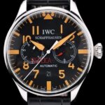 IWC replica 7days power reserve orange platinum strip leather imitazione replica orologi 4us350