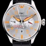 IWC replica 7days power reserve argentèè platinum strip leather imitazione replica orologi 4us351