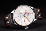 IWC replica 7days power reserve argentèè platinum strip leather imitazione replica orologi 4us351 - immagine 5