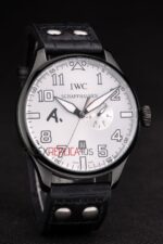 IWC replica 7days power reserve pro-hunter argentèè strip leather imitazione replica orologi 4us354 - immagine 4