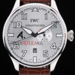 IWC replica 7days power reserve platinum argentèè strip leather imitazione replica orologi 4us355