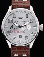 IWC replica 7days power reserve platinum argentèè strip leather imitazione replica orologi 4us355