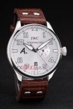 IWC replica 7days power reserve platinum argentèè strip leather imitazione replica orologi 4us355 - immagine 4