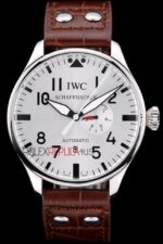 IWC replica 7days power reserve platinum argentèè strip leather imitazione replica orologi 4us357 - immagine 3