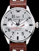 IWC replica 7days power reserve argentèè platinum strip leather imitazione replica orologi 4us359