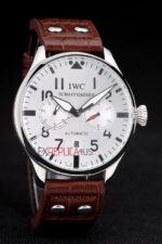 IWC replica 7days power reserve argentèè platinum strip leather imitazione replica orologi 4us359 - immagine 3
