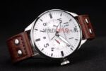 IWC replica 7days power reserve argentèè platinum strip leather imitazione replica orologi 4us359 - immagine 5