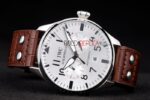 IWC replica 7days power reserve argentèè platinum strip leather imitazione replica orologi 4us359 - immagine 6