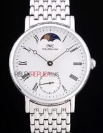 IWC replica fasi lunari acciaio imitazione replica orologi 4us365