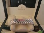 Rolex replica datejust acciaio rosèè flower jubilèè orologio replica copia imitazione 4us247 - immagine 7