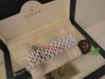 Rolex replica datejust acciaio rosèè flower jubilèè orologio replica copia imitazione 4us247 - immagine 6