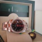 Rolex replica datejust acciaio oyster black roman orologio replica copia imitazione 4us232