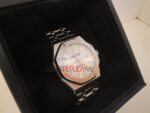 Audemars Piguet royal oak jumbo argentèè dial replica orologio copia imitazione crono 4us216 - immagine 3