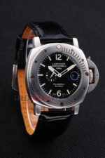 Panerai replica luminor marina submersible strip rubber orologio copia imitazione 4us369 - immagine 4