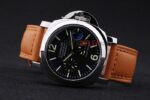 Panerai replica luminor marina power reserve strip leather orologio copia imitazione 4us370 - immagine 5