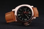 Panerai replica luminor marina rose gold strip leather orologio copia imitazione 4us371 - immagine 5