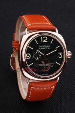 Panerai replica luminor marina tourbillon strip leather orologio copia imitazione 4us372 - immagine 4