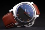 Panerai replica marina militare classic strip leather orologio copia imitazione 4us374 - immagine 4