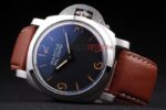 Panerai replica marina militare classic strip leather orologio copia imitazione 4us374 - immagine 5