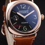 Panerai replica radiomir 8days rose gold strip leather orologio copia imitazione 4us375