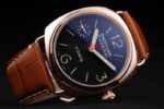 Panerai replica radiomir 8days rose gold strip leather orologio copia imitazione 4us375 - immagine 4