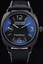 Panerai replica radiomir black seal strip leather orologio copia imitazione 4us376 - immagine 3