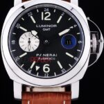 Panerai replica luminor marina GMT strip leather orologio copia imitazione 4us378