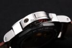 Panerai replica luminor marina GMT white dial strip leather orologio copia imitazione 4us380 - immagine 6