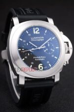 Panerai replica luminor marina chronograph strip rubber orologio copia imitazione 4us381 - immagine 3