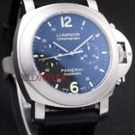 Panerai replica luminor marina chronograph strip rubber orologio copia imitazione 4us381