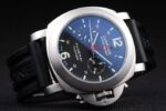Panerai replica luminor marina chronograph strip rubber orologio copia imitazione 4us381 - immagine 4