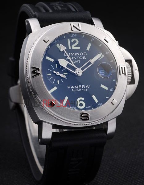 virtuemart_product_5692rolex-replica-orologi-copia-imitazione-rolex-omega Panerai replica luminor marina GMT blue dial strip rubber orologio copia imitazione 4us383 - immagine 1